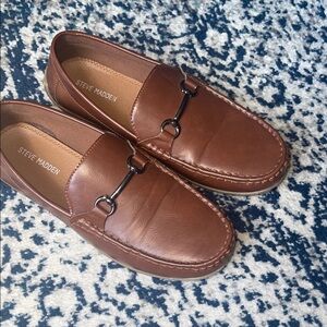 Steve Madden Tan Leather Loafers for Men
